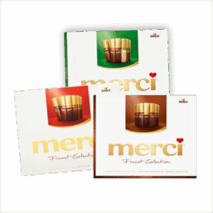 Assortiišokolaad Merci, 250 g / 3 sorti