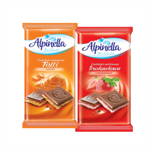 Piimašokolaad Alpinella, 100 g / 2 sorti