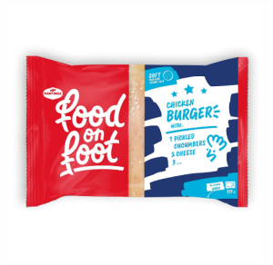 Kanaburger Mantinga (marineeritud kurgi ja juustuga) 220 g