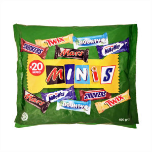 Minišokolaadide valik, 400 g / 20 tk